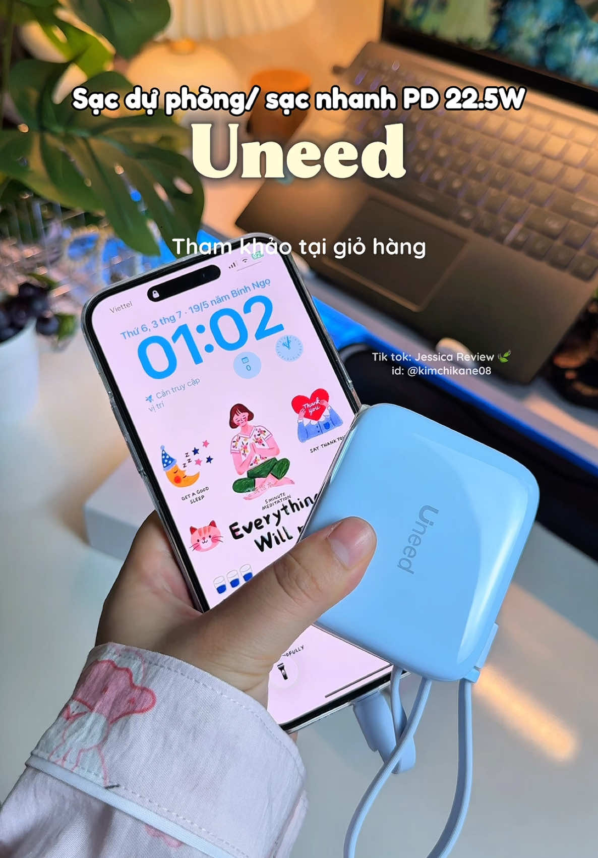 Ẻm xịn 🥰✨ siu đỉnh luôn, bảo sao zá cỡ đó 🌿🤪 #uneed #sacduphong #sacduphonguneed #sacduphong10000mah #sacduphongsieudungluong 
