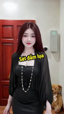 Sét đầm lua 2 dây hơi bi đẹp sang nha 💋#xuhuong #xuhuongtiktok #viral #vayxinh #thoitrangnu 
