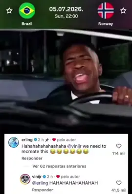 Haaland’s Reaction When Vini Jr Starts Singing “A Thousand Miles” 😂🚗 | Brazil vs Norway AI Story What if Erling Haaland and Vinícius Jr. took a road trip together before the 2026 FIFA World Cup clash between Brazil and Norway? 😄 In this AI-generated fictional video, Vini Jr. looks at Haaland and starts singing “A Thousand Miles” during their car ride, creating one of the funniest pre-match moments you could imagine! ⚠️ Disclaimer: This video is entirely AI-generated and created for entertainment purposes only. It is a fictional scenario and does not depict real events or conversations. If you enjoyed this video, don’t forget to: 👍 Like 💬 Comment your favorite moment 🔔 Subscribe for more AI football stories and funny edits! #haaland #vinijr #brazil #norway #athousandmiles 