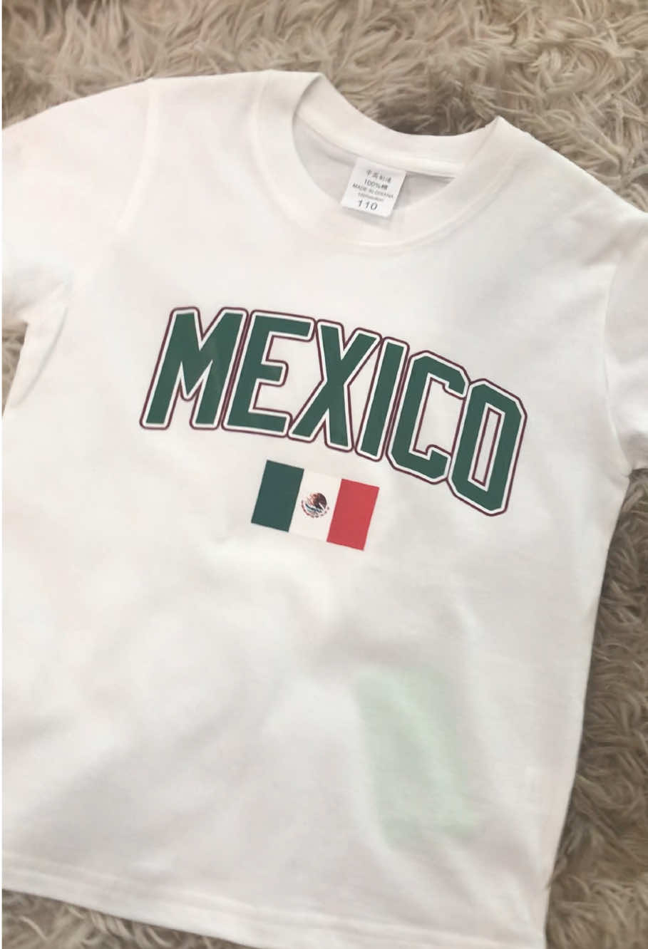Classic Mexico National Flag Bold Letter Casual Basic Tee #AllSeasonKidWear #graphictees #KidAllPurposeTop #flag #mexico 