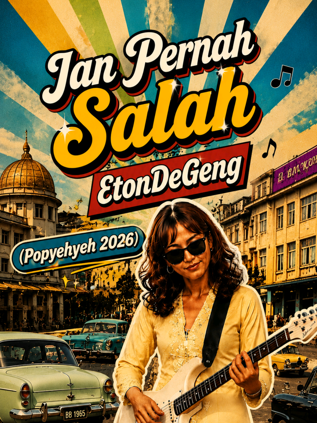 Lagu baru je siap. 😊 Kalau ada masa, singgah dengar. Mana tahu kena dengan halwa telinga. 🎸 #takpernahsalah  #EtonDeGeng #PopYehYeh #LaguMelayu #Retro    