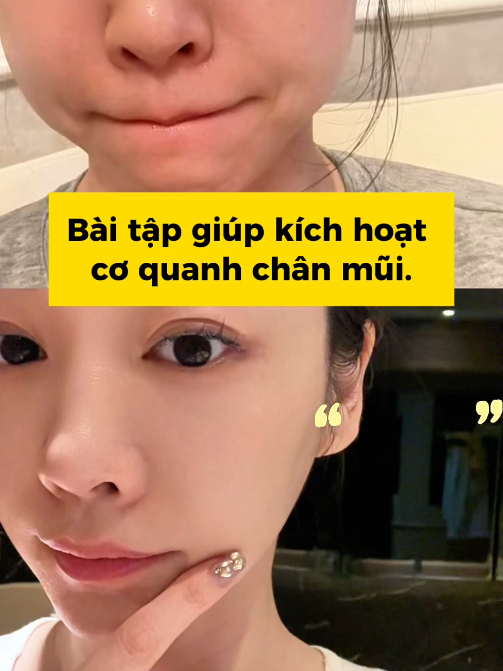 Bài tập kích hoạt cơ quanh chân mũi #lamdep #dep 