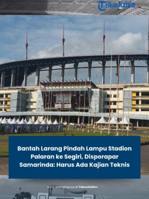 Disporapar Samarinda membantah kabar yang menyebut Pemkot melarang pemindahan lampu Stadion Palaran ke Stadion Segiri.  Pemkot menegaskan pada prinsipnya mendukung pemindahan, namun harus didahului kajian teknis demi memastikan keamanan dan kelayakan instalasi. Pemindahan lampu ini menjadi bagian dari persiapan Stadion Segiri sebagai kandang Borneo FC.  Baca selengkapnya di TribunKaltim.co  #TribunKaltim #Samarinda #StadionSegiri #BorneoFC #Kaltim #TikTokBerita #SepakBola