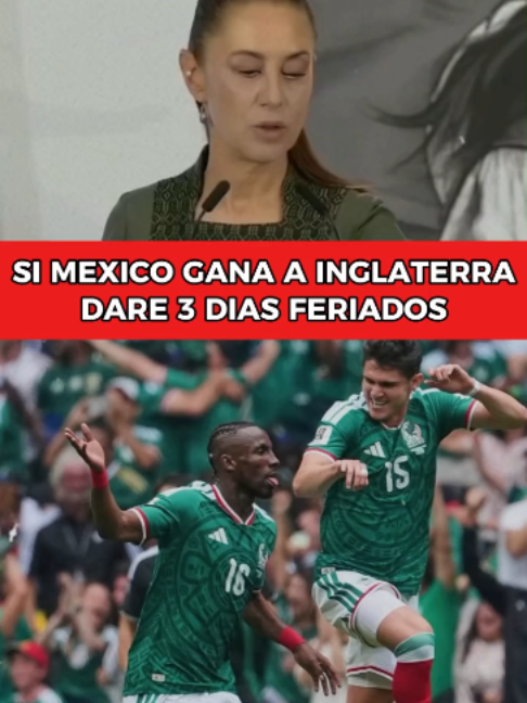Claudia sheinbaum anuncia si mexico gana dara 3 dias feriados ! #telemundo #mexico #claudiasheinbaum #mundial #futbol #usatiktok