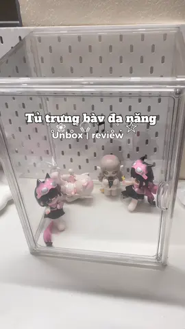 Dùng để mỹ phẩm hoặc vật dụng iu thích đều được nha ✨ #hoptrungbay #ketrungbaysanpham #tutrungbaymohinh #tudungmypham #unboxing 