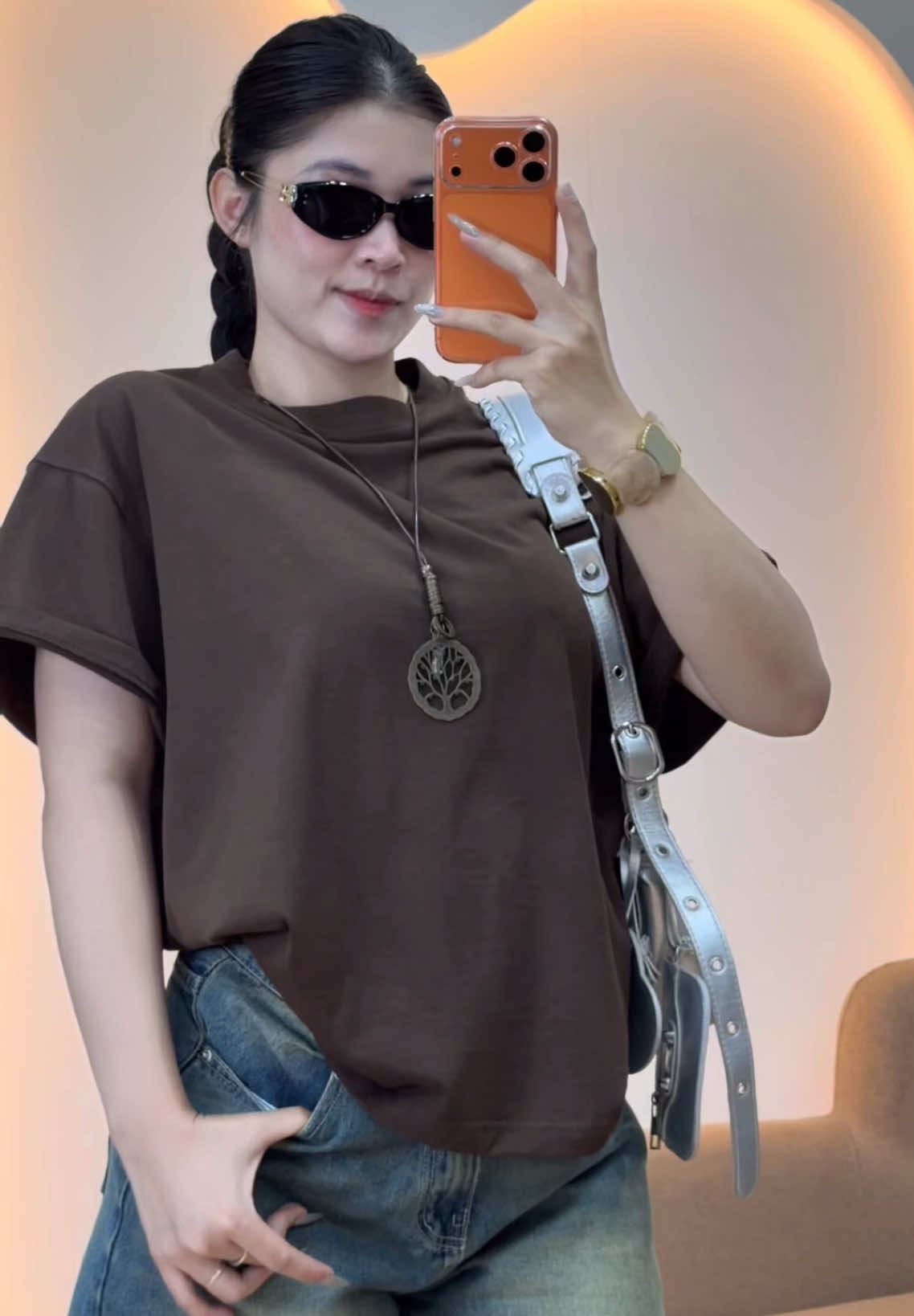 Trơn đơn giản nhưng dễ mix đồ lắm #boxy #tiktokshop77 #áothun #vibestu 