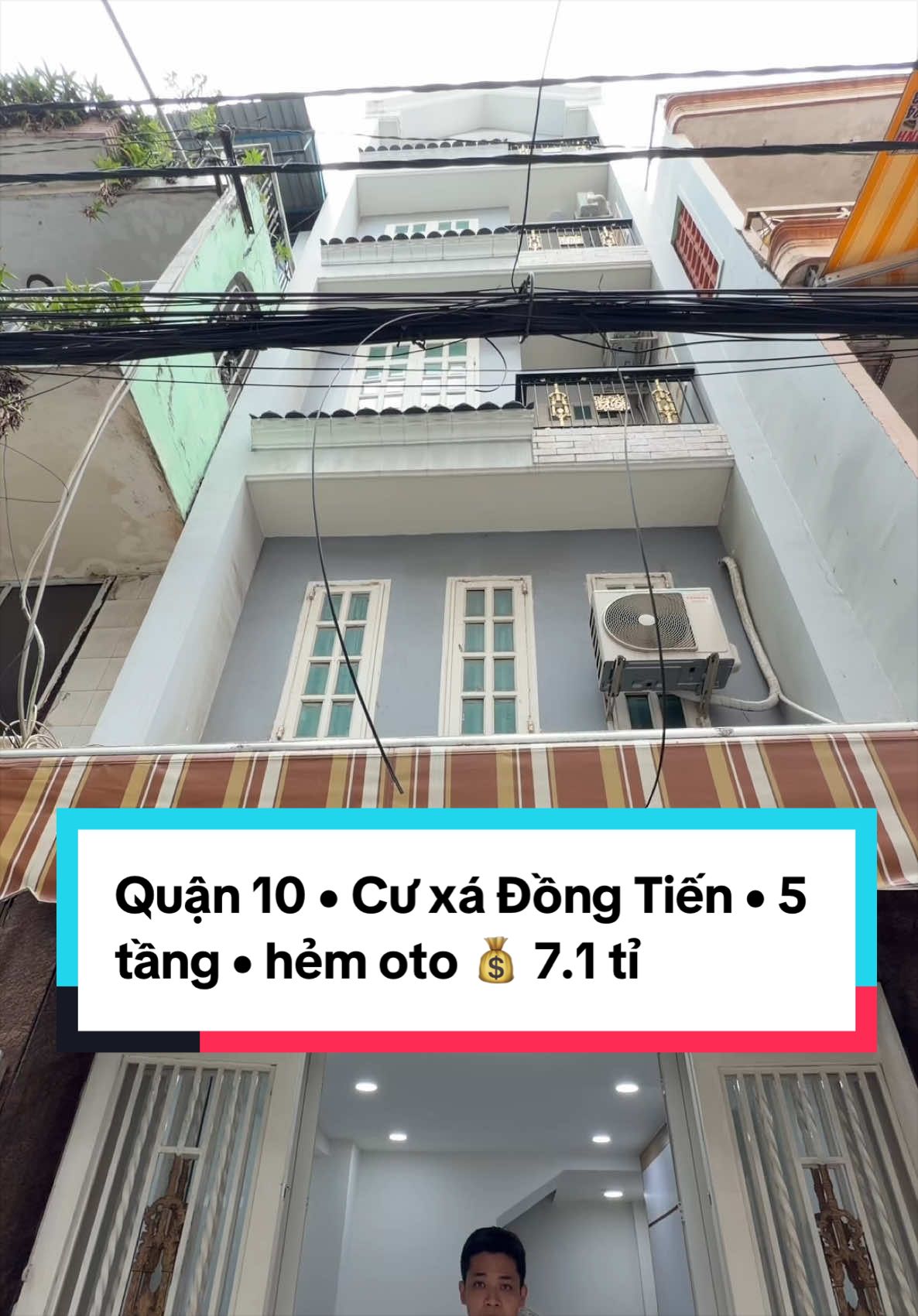 Quận 10 • Cư xá Đồng Tiến • 5 tầng • hẻm oto • ngang 3.4m dài 7m • giảm 200tr chỉ còn 💰 7.1 tỉ #nhachinhchu #nhabinhthanh #nhaphunhuan #nhaquan1 #nhaquan3 