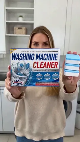 Washing Machine Cleaner and Descaler, 12/24 Tablets Per Box, Deep Cleaning for Front-Load and Top-Load Washers, 12/24 Months Supply #laundrycare #cleaningmom #laundryroomessentials #washeranddryercountertop #stainremovalmadeeasy #activewashingmachinecleaner #laundrydetergentsheets #bestcleansers #bestcleaningproduct #washdayessentials