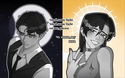 Приветики! Я наконец доделала этот тренд. Так поздно… я реально устала👁️💦 Тгк: ссылка в био | #art #mymoonmyman #izx3_z #digitalart #recommendations  Когда смотришь на Солнце и Луну, кажется, будто это две противоположности. Но с научной точки зрения они связаны гораздо сильнее, чем может показаться. ☀️ Солнце содержит около 99,86% всей массы Солнечной системы. Именно его гравитация удерживает планеты на своих орбитах, включая Землю и её единственный естественный спутник, Луну. 🌙 Луна не излучает собственного света. Всё её сияние, которое мы видим ночью, является отражённым солнечным светом. Без Солнца привычной нам Луны в ночном небе просто не существовало бы. Интересно и то, что Луна постепенно удаляется от Земли примерно на 3,8 сантиметра в год. Настолько медленно, что человек этого не замечает, но за миллионы лет расстояние становится огромным. Именно благодаря Луне на Земле относительно стабильный наклон оси вращения. А это означает более предсказуемую смену времён года и климат, который сделал возможным развитие сложной жизни. Во время солнечного затмения происходит удивительное совпадение. Хотя диаметр Солнца примерно в 400 раз больше диаметра Луны, оно находится почти в 400 раз дальше от Земли. Поэтому на нашем небе они выглядят почти одинакового размера, позволяя Луне полностью закрыть солнечный диск на несколько минут. Такое совпадение считается редкостью даже по космическим меркам. Чем больше узнаёшь астрономию, тем сильнее понимаешь, что контраст между Солнцем и Луной не означает противоположность. Одно даёт энергию, другое влияет на ритмы нашей планеты. Вместе они формируют мир, в котором мы живём. Наверное, именно поэтому этот дуэт остаётся одним из самых сильных символов не только в искусстве, но и в самой природе. ☀️🌙