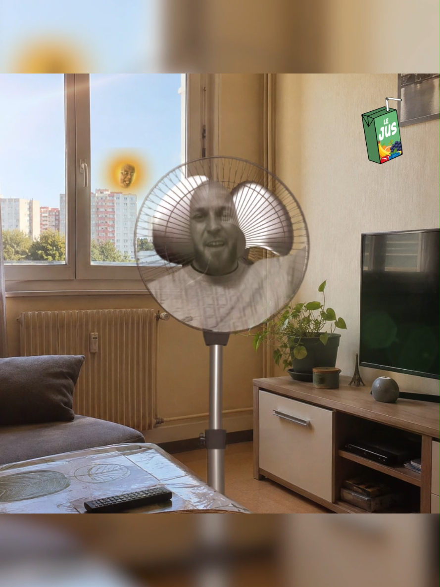 Tout ça pour de l'air chaud 🥵 #bassem #ventilateur 