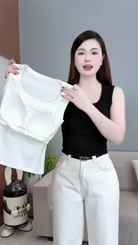 Áo ba lỗ bản dây to sẵn mút
