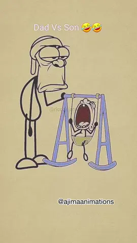 Dad vs so! 🤣🤣 #ajimaanimation #forupage#forupage #funnyanimations #forupage @Akume animation 