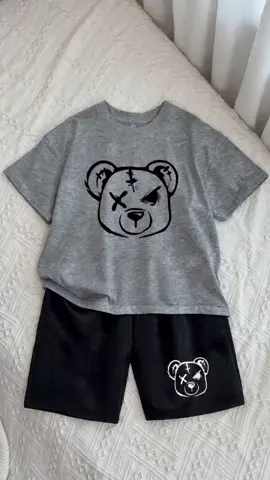 Boys' Casual Summer Short-Sleeve Graphic Print Set, Bear Print Two-Piece, Perfect for Outdoor Activities, Kids Fashion Essentials #familyoutfits #bgkidswear #babyboyoutfitinspo #cutekidsoutfit #kidslocstyles #outfitsforboys #cuteoutfitsforschool #summertoddleroutfit #summerkidsfashion #toddleroutfitinspo