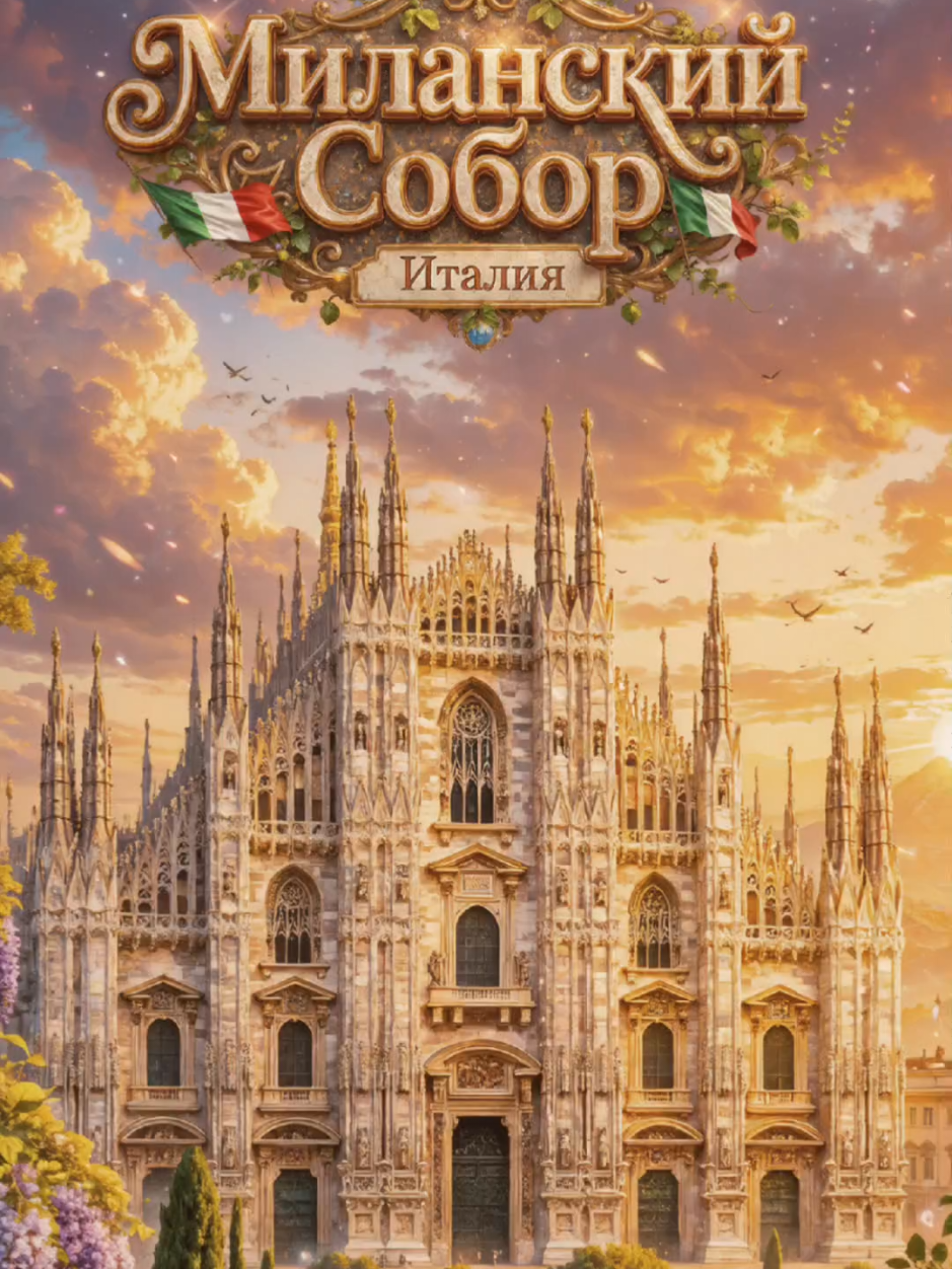 Миланский собор, Италия🇮🇹 Мгновение, где мраморные шпили, свет и ритм города сливаются в атмосферу живой истории Милана. #италия #милан #миланскийсобор #italy #duomodimilano #туризм 