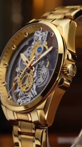 Men's Classic Luxury TransparentMechanical Watch, Glow-In-The-Dark Hands,Diamond Bezel, Leather Strap, Business CasualUnisex Gift Boxed#watches #luxuywatch #fyp #timepieces#mechanicalwatch