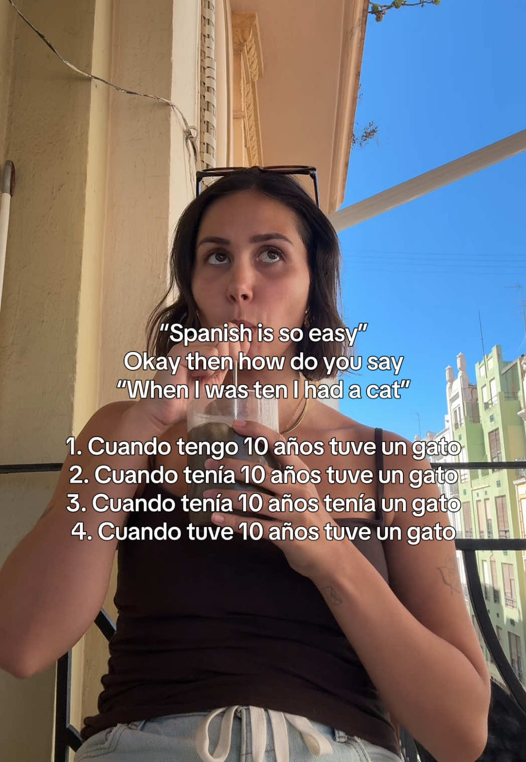 glad I have speak to teach me the past tense in Spanish🤭🇪🇸 #spain #learningspanish #livingabroad #learninglanguages #spanishlearning 
