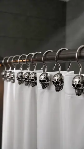 Stainless Steel Shower Curtain Hooks Set, Rust-Resistant Bathroom Accessories, Modern Style, Easy Install, Waterproof, Durable & Non-Slip #bathroomaccessories #hallwalldecor #stainlesssteelcatlitterbox #showerstorage #bathroomset #showershelf #gothroomdecor #showermusthave #sturdyhomedecor #blacktriangleshowercaddy