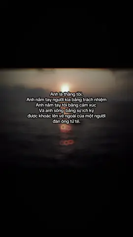 Anh là thằng tồi. Anh nắm tay người kia bằng trách nhiệm Anh nắm tay tôi bằng cảm xúc  Và anh sống  bằng sự ích kỷ được khoác lên vẻ ngoài của một người đàn ông tử tế.#thaodetuai #tamtrang #phunu #tinhyeu #xuhuong 
