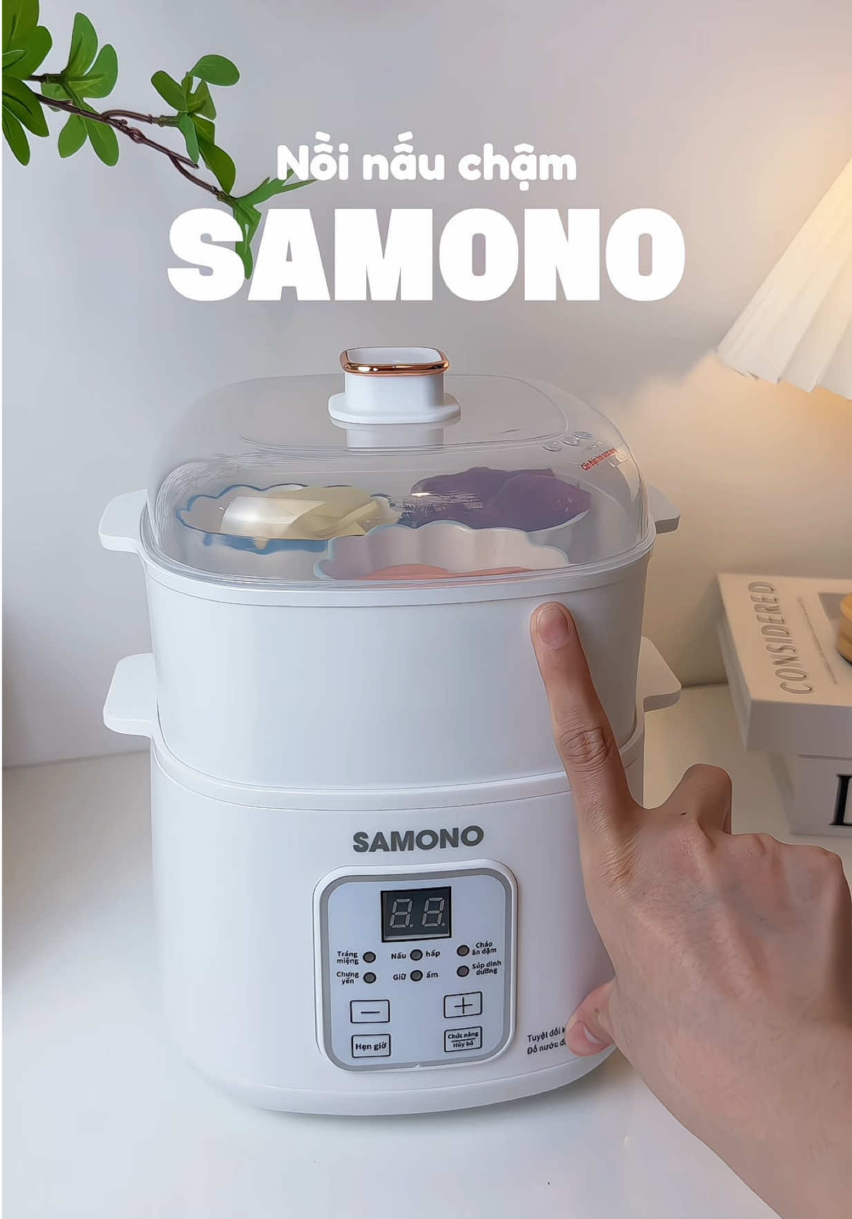 ✨ Nồi nấu cháo chậm Samono , mẹ tiết kiệm thời gian mà vẫn có nồi cháo thơm ngon cho bé #samono #noinauchaocham #andamcungbe #mevabe #andamtruyenthong 