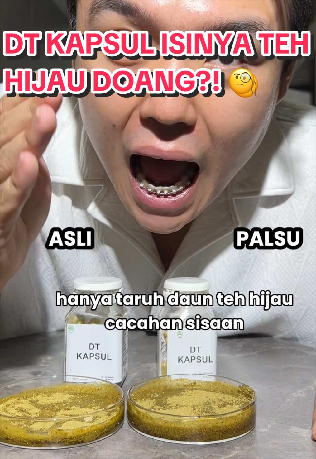 DT kapsul Palsu isinya daun teh sisaan ?! 🧐 Ini yang wajib diperhatikan. Hati hati solusinya hanya beli dari Official Store! #yangpastipastiaja #pastipastiaja #dtkapsul #dtkapsulherbal #herbal 