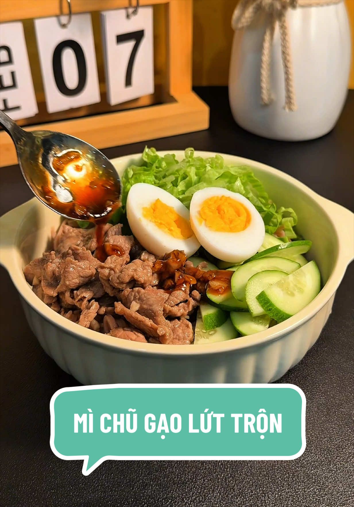 Ngày 129: Mì chũ gạo lứt trộn… #monngonmoingay #michugaolut #videoviral #xuhuong 