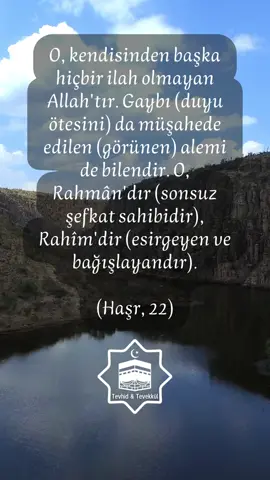 O, kendisinden başka hiçbir ilah olmayan Allah'tır. Gaybı (duyu ötesini) da müşahede edilen (görünen) alemi de bilendir. O, Rahmân'dır (sonsuz şefkat sahibidir), Rahîm'dir (esirgeyen ve bağışlayandır).