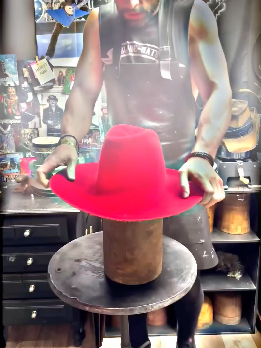 Telescope Crown red oiled Step by step #handcrafted #custom #fyp 