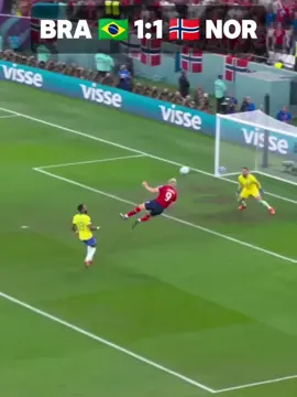 Haaland with a brilliant goal against Brazil #Soccer #worldcup #haaland #norway #brazil 
