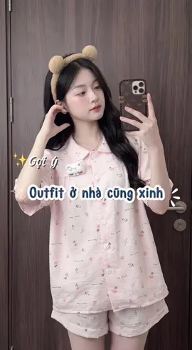 Sét bộ mặc nhà siêu xinhh #dobomacnhanu #dobomacnhadethuong #dobonumacnha #thoitrangnu #thoitrangnuhottrend 