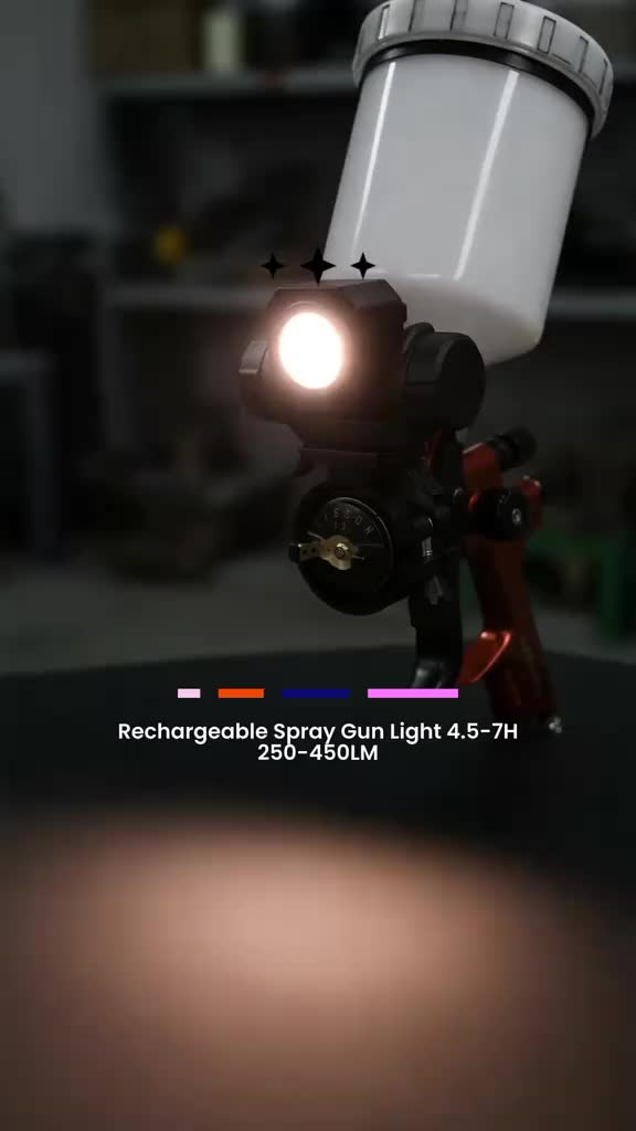 Professional Rechargeable Spray Gun Light Tool – 4.5-7H Runtime, 250-450LM, 3 Color Modes (3000K-6000K), IPX4 Waterproof, Universal Fit for 2.8-4.2cm Nozzles, Includes Zippered Storage Bag #camera #gadgets #4in1selfiestickwithfilllighttripod #expandablehose #waterproofflashlight #rechargeableundercabinetlighting #milanimakeitlastsettingspray #refillablelighter #lightergadget #rechargablewatergun
