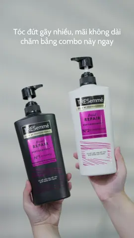 Tóc đứt gãy nhiều mãi không dài chăm bằng combo này ngay #TRESemmé #BondRepair #daugoi #dauxa #viral 