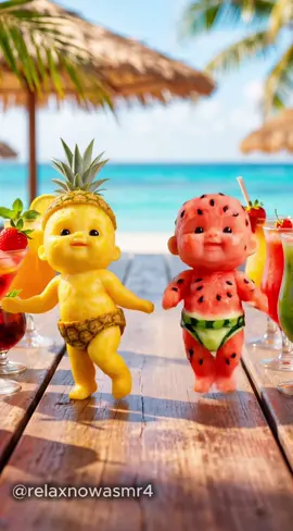 Pineapple and Watermelon dancing on Jamaican Bam Bam  #bambam #dancingfruit #babyfruit #aifruit #aidance 