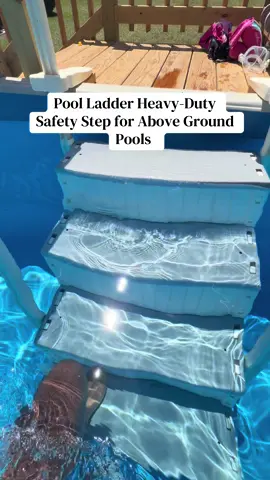VINGLI Pool Ladder Heavy-Duty Safety Step for Above Ground Pools Stair Entry System with Handrail. #pool #abovegroundpool #poolladder 