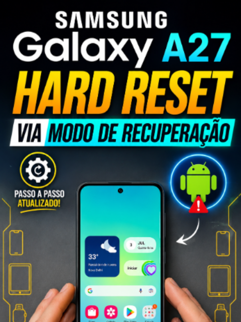 Samsung Galaxy A27: Como fazer Hard Reset via Modo de Recuperação? Aprenda como formatar e fazer Hard Reset no Samsung Galaxy A27 pelo modo de recuperação, restaurando o aparelho às configurações de fábrica. Tutorial passo a passo, simples e seguro, com orientações importantes, recomendações de backup e dicas para evitar problemas durante todo processo. PARA QUE SERVE O PROCESSO? ➡️ Restaurar o aparelho para as configurações de fábrica. ➡️ Corrigir travamentos e lentidão. ➡️ Resolver problemas de funcionamento. ➡️ Apagar todos os dados antes da venda ou doação. ➡️ Remover configurações e aplicativos do usuário. PRECAUÇÕES ANTES DO PROCEDIMENTO 🔹 Faça backup de todos os seus arquivos importantes. 🔹 Certifique-se de que a bateria esteja com pelo menos 50% de carga. 🔹 Lembre-se da conta Google e da senha cadastradas no aparelho. 🔹 O procedimento apagará todos os dados armazenados no dispositivo. O QUE FAZER APÓS O PROCEDIMENTO? ➡️ Aguarde a inicialização completa do sistema. ➡️ Configure idioma, Wi-Fi e conta Google. ➡️ Restaure seu backup, se houver. ➡️ Atualize o sistema e os aplicativos. ➡️ Verifique se o problema foi resolvido. DICAS E INFORMAÇÕES ADICIONAIS: ✔️ A primeira inicialização pode demorar alguns minutos. ✔️ Mantenha a bateria carregada durante o procedimento. ✔️ Utilize apenas o modo de recuperação original. ✔️ Faça backups regularmente. ✔️ Procure o suporte oficial caso o problema continue. SOLUÇÃO DE PROBLEMAS: O celular não entra no modo de recuperação: ➡️ Repita corretamente a combinação de botões. ➡️ Conecte o cabo USB, caso seja necessário. O aparelho fica travado no logotipo: ➡️ Aguarde alguns minutos. ➡️ Se continuar travado, repita o Hard Reset. Está pedindo a conta Google: ➡️ Entre com a mesma conta Google utilizada antes da formatação. O problema continua: ➡️ Atualize o sistema. ➡️ Procure uma assistência técnica autorizada. Notas importantes: O tempo apresentado no vídeo não representa o tempo real do procedimento, pois pode variar conforme o aparelho e a situação. Sempre recomendamos fazer backup de seus dados antes de iniciar qualquer procedimento. Em caso de dúvidas, consulte o suporte oficial da Samsung antes de realizar qualquer alteração no seu celular. #Samsung #GalaxyA27 #SamsungGalaxyA27 #SamsungA27 #HardResetGalaxyA27 #RecoveryModeGalaxyA27 #ResetGalaxyA27 #FormatarGalaxyA27 #ResetDeFabricaGalaxyA27 #Android #TutorialGalaxyA27 #Tecnologia #Smartphone #DicasAndroid #ciatutoriais
