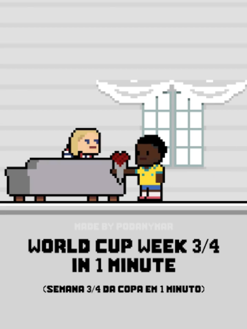 World Cup Week 3/4 in 1 minute (Recaptulação da primeira semana da Copa do Mundo) animation #copadomundo #haaland #vinijr #animação  #fifaworldcup2026