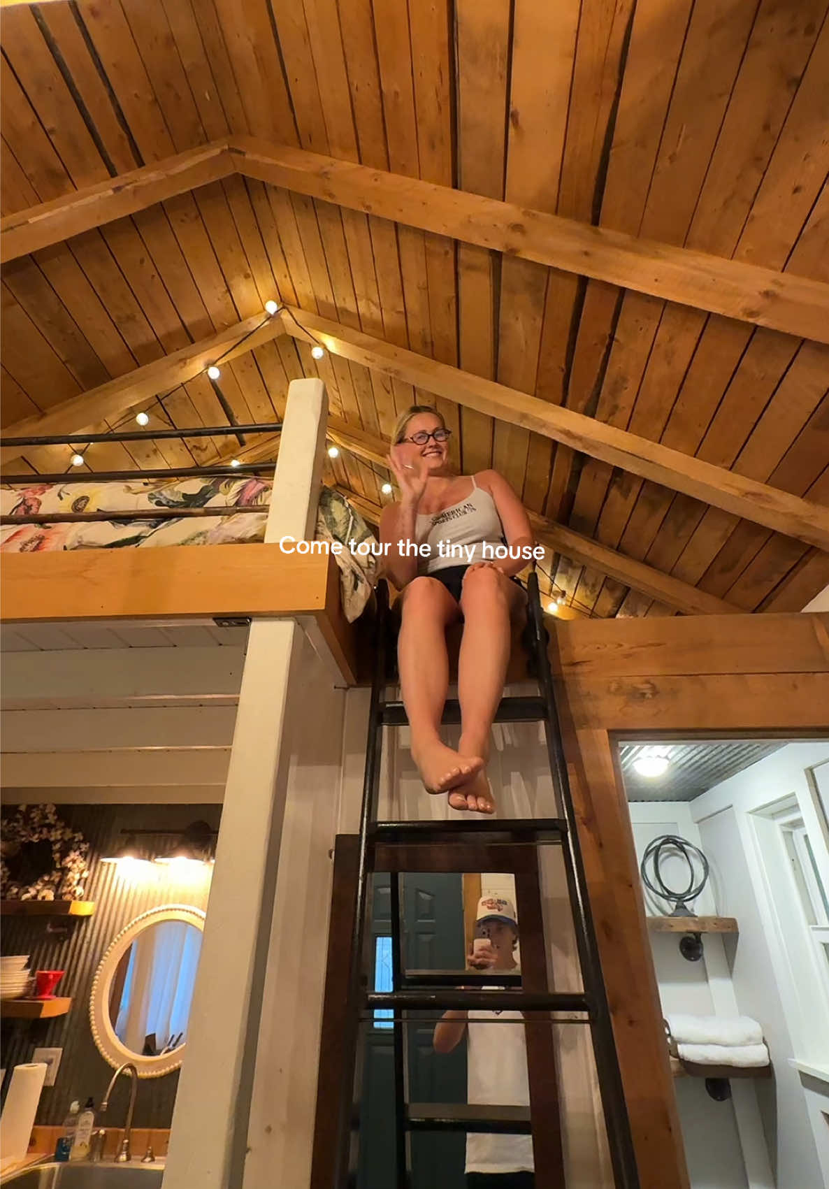 Sorry for the headache. The camera man was trying to keep up 🏃 #fypシ゚viral #tinyhouse #cabin #4thofjuly #lakelife 