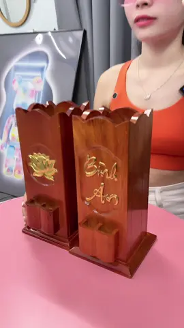 Ống Đựng Nhang Gỗ Tự Nhiên Dát#ongdungnhang #ongdungnhang #ongdungnhan #xuhuong #xuhuongtiktok 