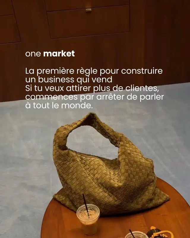 Parler à tout le monde c’est parler à n’importe qui et tu ne veux pas attirer tout le monde, tu veux attirer les bonnes personnes Arrêtes de changer de cible dès que ton résultat n’arrive pas assez vite. Dis-moi en commentaire : est-ce que tu sais comment déterminer cette personne que tu cibles ? Enregistre ce post, c’est le premier pilier sur lequel tout le reste repose. #businessenligne #entreprendreaufeminin #marketingdigital #femmeentrepreneure 