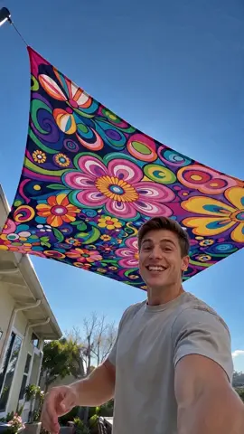 POV: Your backyard just got a glow-up 🌸 This floral sun shade is lightweight, waterproof, and *so* easy to set up! Perfect for family picnics or camping 🏕️ #weeklydeals #payday #OutdoorEssentials #BackyardGoals #TikTokMadeMeBuyIt #CampingHacks