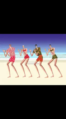 Comic video tall men dance 