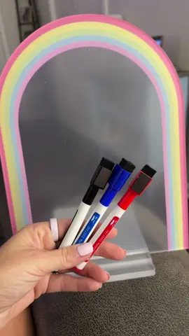 The perfect acrylic whiteboard to keep on your desk for little reminders! Comes with markers and a stand! #board #dryeraseboard #tiktokshopfind #officesupplies 