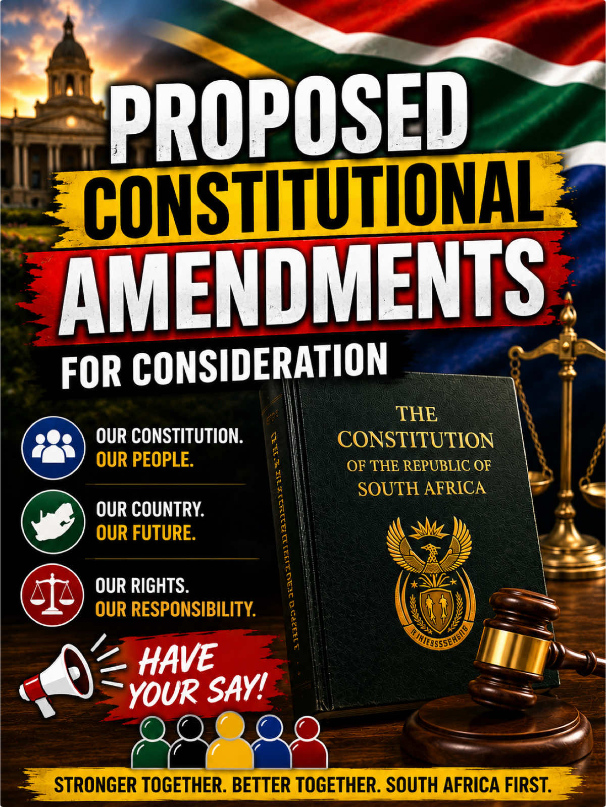Let Us Change Our Constitution   @SACR  @March&March Cape Town. 