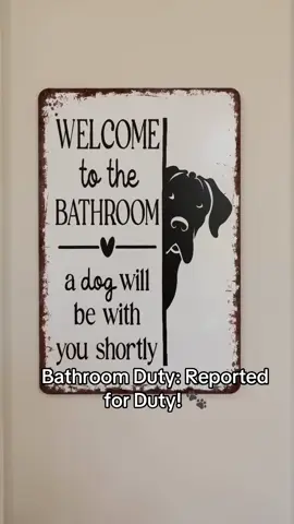 The Cutest Bathroom Guard You’ll Ever Meet.#dog #funny #bathroom #decoration 