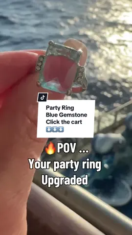 💍🔥💍Elevate your party ring, blue gemstone cocktail ring, women’s ring #womensring #gemstonering #womensjewelry #fyp #fancypartygirl @Hensy 