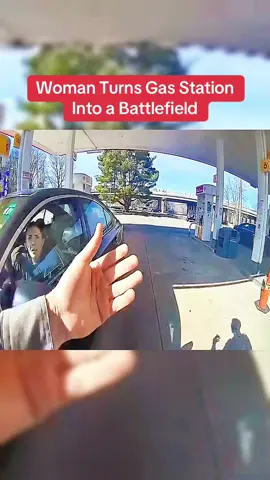 Woman Turns Gas Station Into a Battlefield #cops #bodycam 