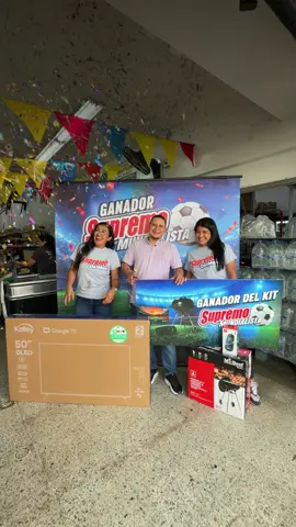 ¡Ya tenemos ganadores del Supremo Mundialista! ⚽🔥🇨🇴 Conoce a los 5 afortunados que se llevaron un kit mundialista y a los 10 ganadores de Supremo por 1 año. 🏆🎁 La suerte recorrió todo el país y la buena llegó hasta Valledupar, Montería, Cúcuta, Cali, Bogotá y Barranquilla, donde nuestros ganadores celebran esta gran experiencia. 🇨🇴✨ Gracias a todos los que participaron, registraron sus facturas y vivieron esta emoción con nosotros. Muy pronto volveremos con más premios increíbles. 🎉💚 Felicitaciones a todos nuestros ganadores. Ellos ya descubrieron el Poder Supremo de la limpieza. ✨💚