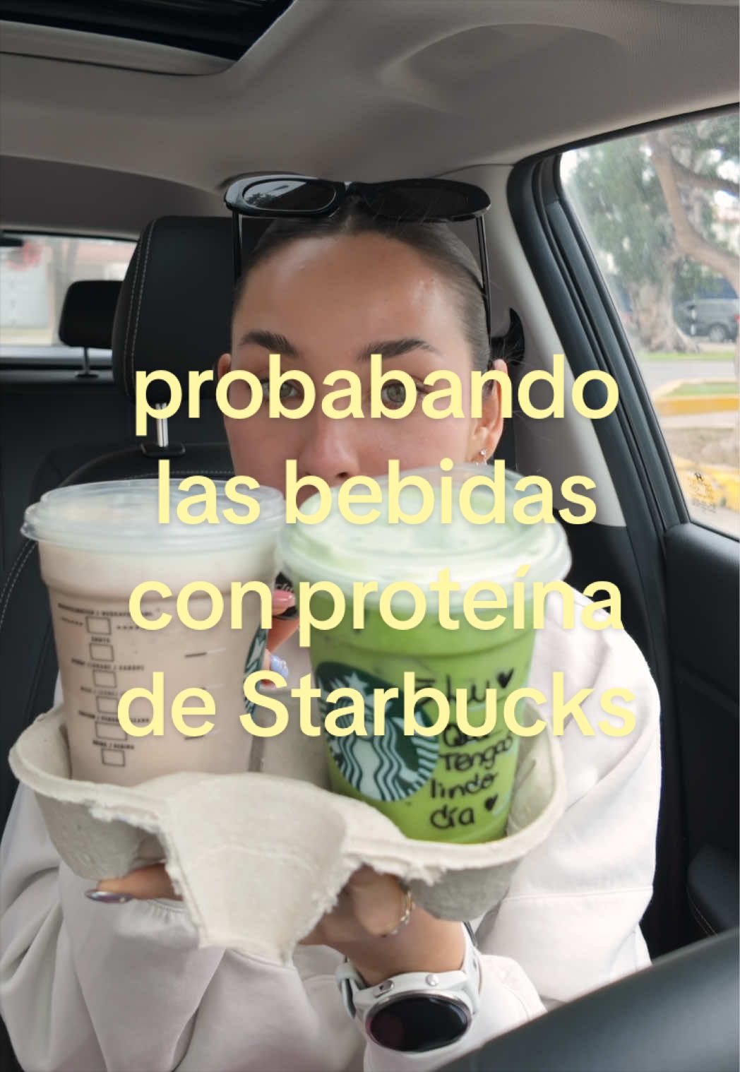 hoy probamos TODAAASS las nuevas bebidas de Starbucks🫪⭐️ spoiler: estan DELIS y vamos a hacer nuestro raking de favoritas!!! vayan a probarlas 💋 #starbucks #proteina #starbucksdrinks #publicidad 