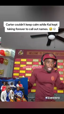 Carter couldn't keep calm while Kai kept taking forever to call out names. 😂💀#kaicenat #carterefe @MACHALA 