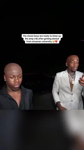 the clover boys are ready to blow up the amp crib after getting denied from streamer university 😭❤️#kaicenat #streameruniversity #rakai #fyp #viral 