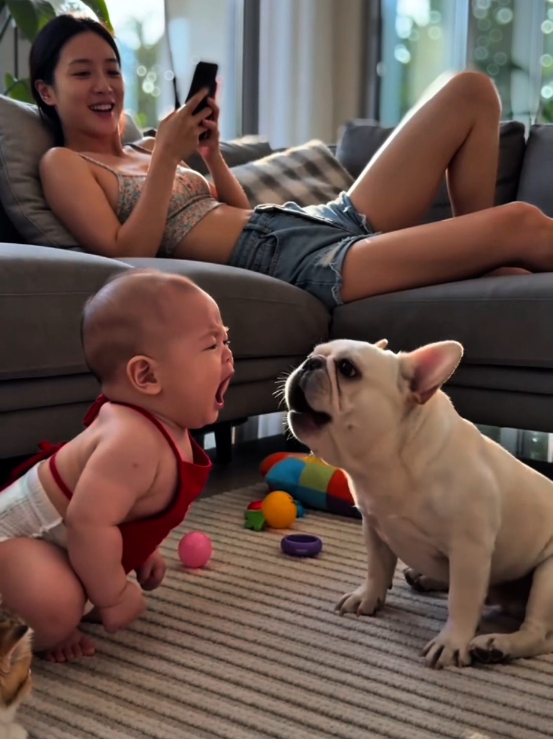 baby dog cat funny moments entertainment #baby #dog #cat #kidsfun #entertainment #viral #trending #foryoupage #foryou #fyp